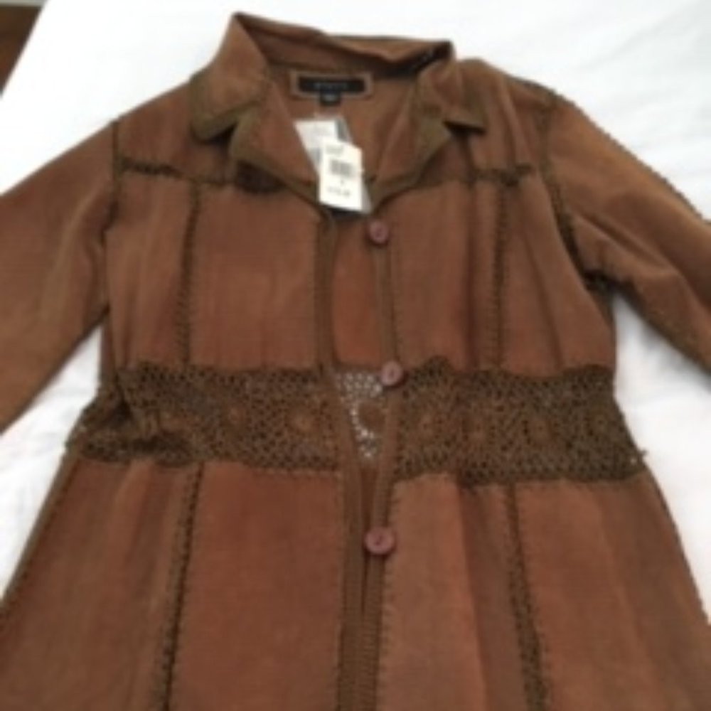 Brown suede jacket - Picture 2 of 6